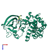 PDB entry 8gc7 coloured by chain, top view.