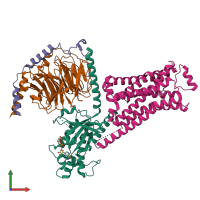 PDB entry 8gg4 coloured by chain, front view.