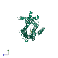 PDB entry 8ggy coloured by chain, side view.