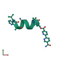 PDB entry 8gl4 coloured by chain, front view.