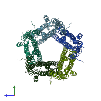 PDB entry 8gqy coloured by chain, side view.