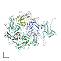 PDB entry 8gta coloured by chain, front view.