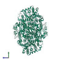 Anion exchange protein 2 in PDB entry 8gvh, assembly 1, side view.