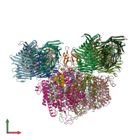 PDB entry 8gwa coloured by chain, front view.