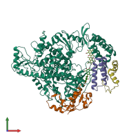 PDB entry 8gy6 coloured by chain, front view.
