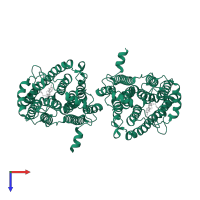 Choline/ethanolaminephosphotransferase 1 in PDB entry 8gyx, assembly 1, top view.