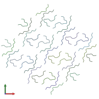 PDB entry 8gz9 coloured by chain, front view.