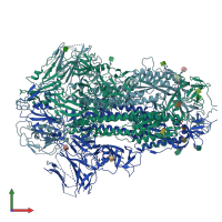 PDB entry 8h13 coloured by chain, front view.