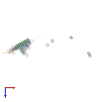 PDB entry 8h2i coloured by chain, top view.