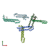 PDB entry 8h39 coloured by chain, front view.