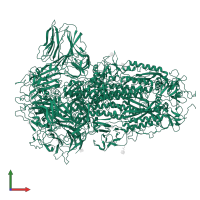 Fibritin in PDB entry 8h3e, assembly 1, front view.