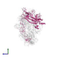 DNA-directed RNA polymerase subunit beta' in PDB entry 8h40, assembly 1, side view.