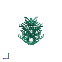 Saccharopine dehydrogenase in PDB entry 8h4z, assembly 1, side view.