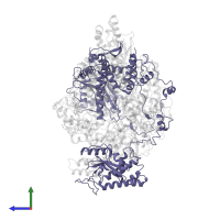 Polymerase acidic protein in PDB entry 8h69, assembly 1, side view.