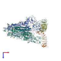 PDB entry 8h6f coloured by chain, top view.
