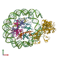 PDB entry 8hah coloured by chain, front view.