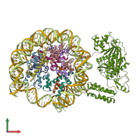 PDB entry 8hai coloured by chain, front view.