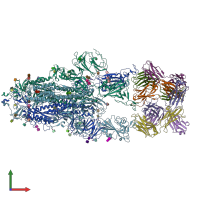 PDB entry 8hgl coloured by chain, front view.