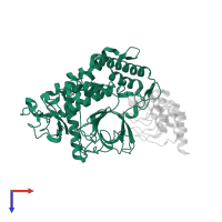Botulinum neurotoxin type A in PDB entry 8hkh, assembly 1, top view.