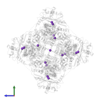 POTASSIUM ION in PDB entry 8hkk, assembly 1, side view.