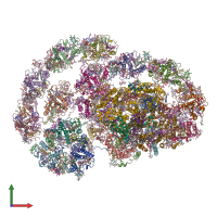 PDB entry 8htu coloured by chain, front view.
