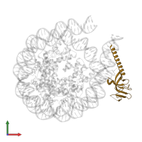 Chromatin modification-related protein EAF3 in PDB entry 8hxz, assembly 1, front view.