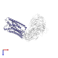 Free fatty acid receptor 4 in PDB entry 8id8, assembly 1, top view.