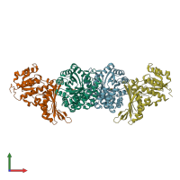 PDB entry 8ih7 coloured by chain, front view.