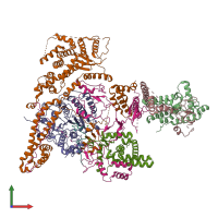 PDB entry 8ihn coloured by chain, front view.