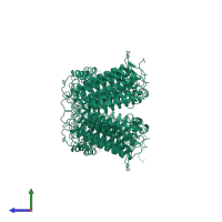 Sphingomyelin synthase-related protein 1 in PDB entry 8ijq, assembly 1, side view.