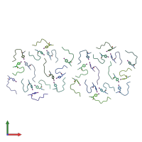 PDB entry 8ikb coloured by chain, front view.