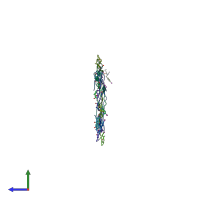 PDB entry 8ikb coloured by chain, side view.