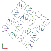 PDB entry 8ikp coloured by chain, front view.