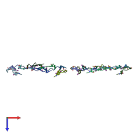 PDB entry 8iks coloured by chain, top view.