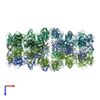 PDB entry 8iqh coloured by chain, top view.