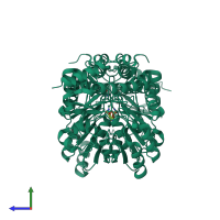 Homo dimeric assembly 2 of PDB entry 8irk coloured by chemically distinct molecules, side view.