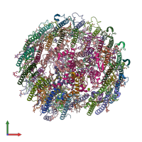 PDB entry 8iug coloured by chain, front view.