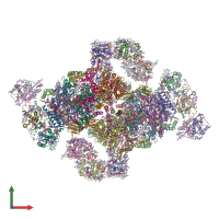 PDB entry 8j5k coloured by chain, front view.