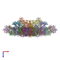 PDB entry 8j5k coloured by chain, top view.