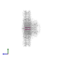 PsbT in PDB entry 8j5k, assembly 1, side view.