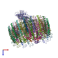 PDB entry 8j5p coloured by chain, top view.