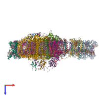 PDB entry 8j6z coloured by chain, top view.