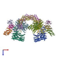 PDB entry 8jaq coloured by chain, top view.