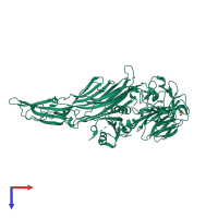 PDB entry 8jbq coloured by chain, top view.