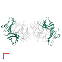 T cell receptor delta constant in PDB entry 8jbv, assembly 1, top view.