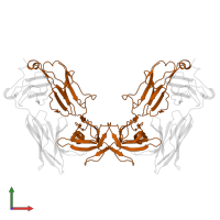 T cell receptor gamma constant 1 in PDB entry 8jbv, assembly 1, front view.