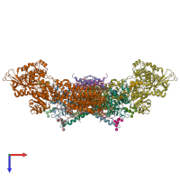 PDB entry 8jfz coloured by chain, top view.