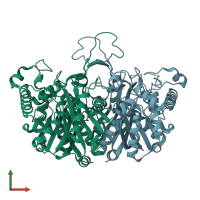 PDB entry 8jg3 coloured by chain, front view.