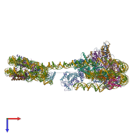 PDB entry 8jho coloured by chain, top view.