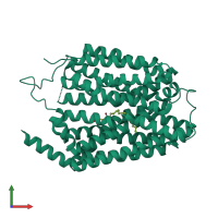 PDB entry 8jhq coloured by chain, front view.